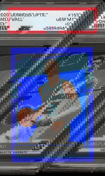 2020-21 Donruss Optic LAMELO BALL Purple Holo Rated Rookie RC- PSA 10 GEM MINT