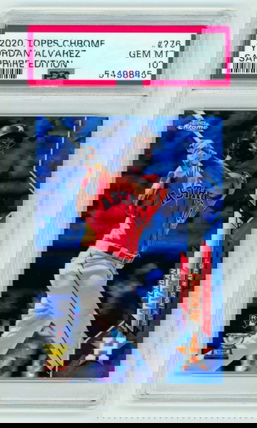 2020 Topps Chrome Sapphire Yordan Alvarez PSA 10