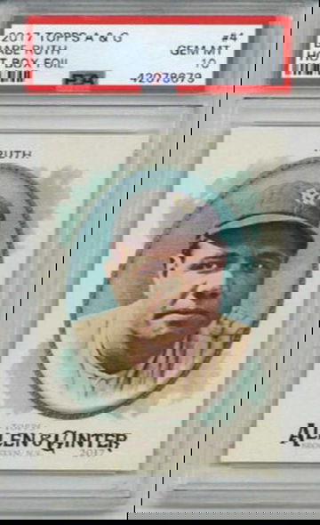 2017 TOPPS ALLEN & GINTER HOT BOX FOIL BABE RUTH CARD YANKEES PSA 10 SP