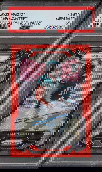 Jalen Carter 2023 Panini Prizm Red Wave RC Autograph /149 PSA 10 Gem Mint