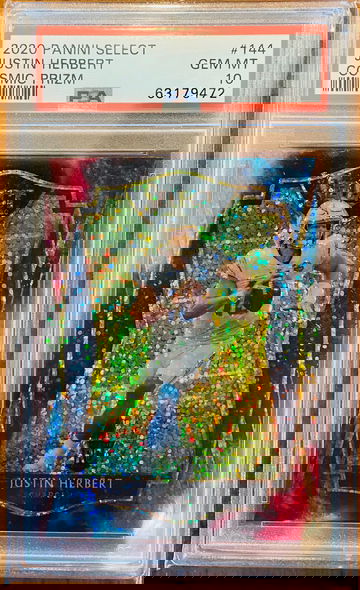 Justin Herbert 2020 PSA 10 Panini Select Cosmic RC Rookie