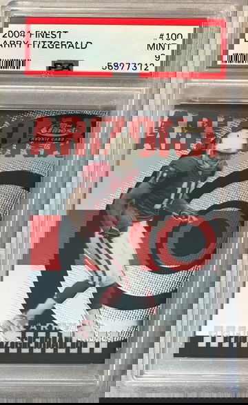 Larry Fitzgerald 2004 Finest Rookie Card #100 - PSA 9 Mint - Cardinals
