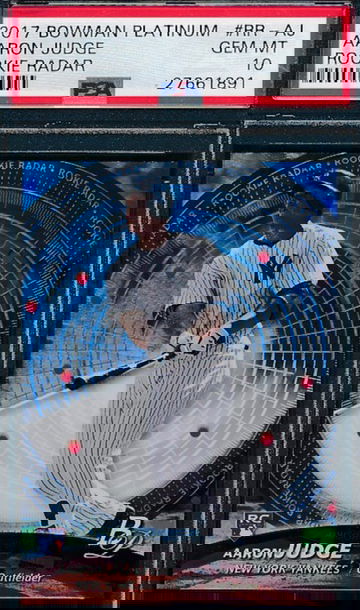 2017 Bowman Platinum Rookie Radar Aaron Judge Refractor RC PSA 10 GEM MT 1891