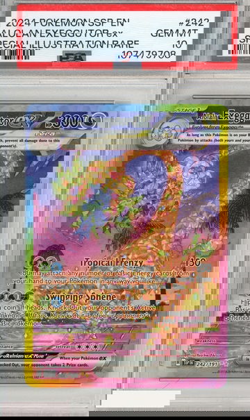 2024 POKEMON SSP EN-SURGING SPARKS ALOLAN EXEGGUTOR EX #242 SPC ILL RARE PSA 10