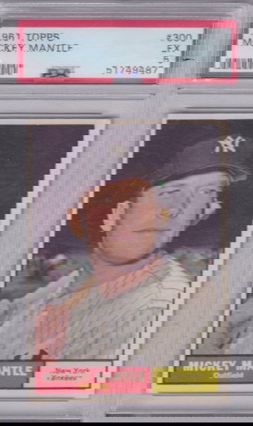 1961 Topps Mickey Mantle #300 PSA 5