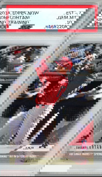 2018 TOPPS NOW SPRING TRAINING SHOHEI OHTANI #ST-7 ROOKIE RC PSA 10 GEM MT