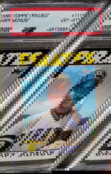 1986 Topps Traded Barry Bonds Rookie PSA 6