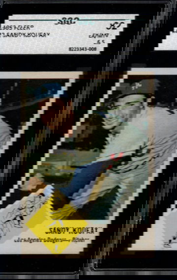 1963 Fleer #42 Sandy Koufax SGC 82 EX/MT+ 6.5