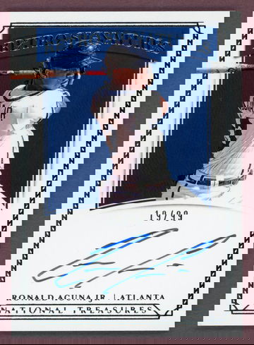 2019 NATIONAL TREASURES RONALD ACUNA JR AUTO /99