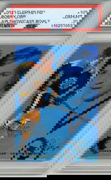 2012 FLEER RETRO FLAIR SHOWCASE ROW 2 BOBBY ORR CARD BRUINS PSA 10 LOW POP