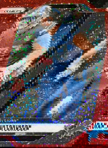 2024 Panini Prizm Football Aidan Hutchinson Red Sparkle Prizm #97