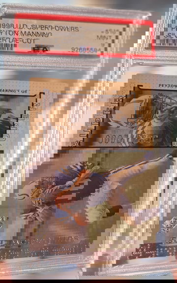 1998 Upper Deck Peyton Manning Super Powers Silver Die-Cut /2000 Rookie PSA 9