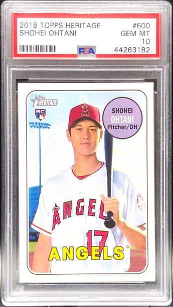2018 Topps Heritage Shohei Ohtani RC Rookie PSA 10
