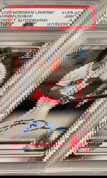 2020 Bowman Chrome Jarren Duran Auto PSA 9