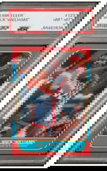1986 Fleer #123 Buck Williams PSA 8