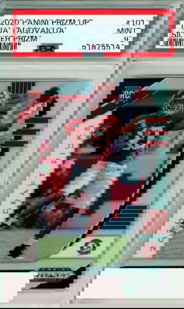 2020 PANINI PRIZM DRAFT PICKS TUA TAGOVAILOA #101 SILVER PRIZM ROOKIE PSA 9 MINT