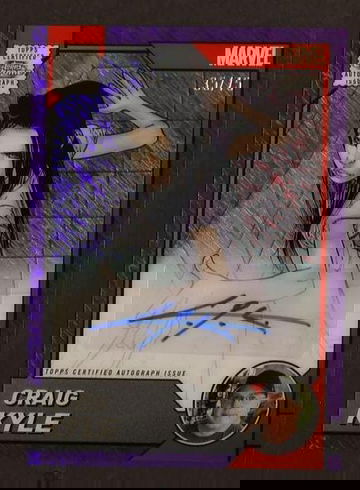 2025 Topps Marvel Chrome Purple Refractor Craig Kyle #AA-CK Auto /75