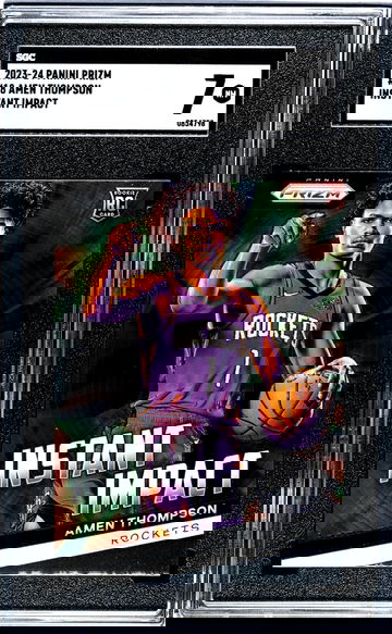 2023 Panini Prizm Instant Impact Amen Thompson #18 RC SGC 7
