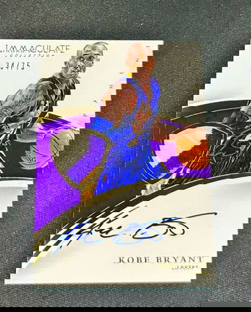 2014 Kobe Bryant Panini Immaculate Patch Jersey Auto 34/75 #PA-KB Autograph SP