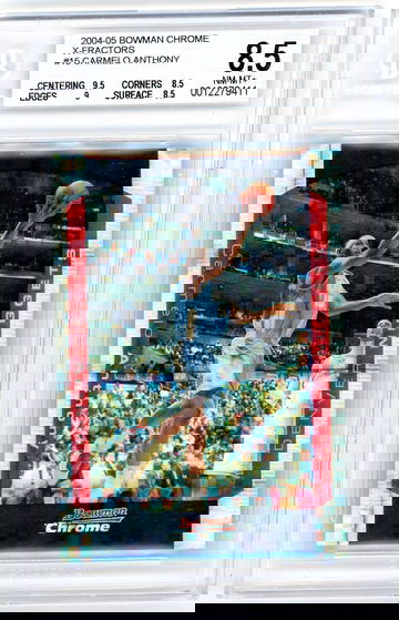 Carmelo Anthony 2004-05 Bowman Chrome Xfractor Refractor /150 BGS 8.5 Nuggets