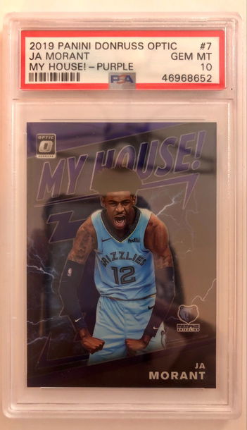 2019 Ja Morant Optic My House purple Prizm PSA 10