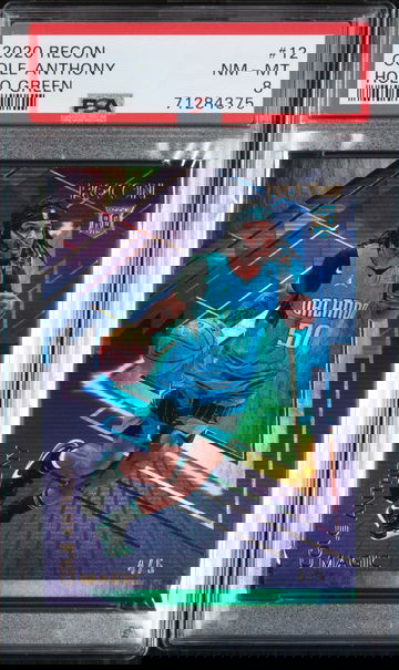 2020 Panini Recon Holo Green Cole Anthony #12 /5 PSA 8