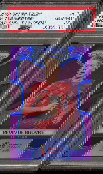 PINK PRIZM /8 2018 KEVIN DE BRUYNE PANINI WORLD CUP PSA 10