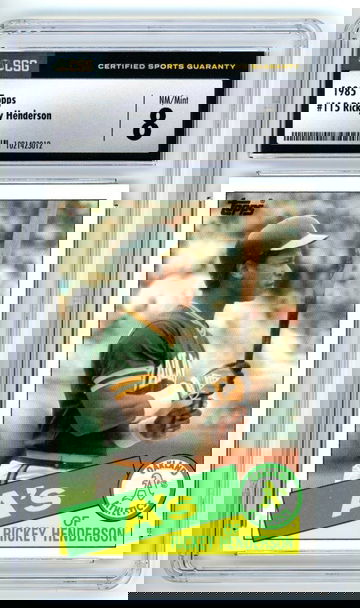 1985 Topps Rickey Henderson #115 CSG 8 NM-MT