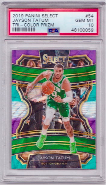 2019-20 Panini Select Tri-Color Prizm Jayson Tatum