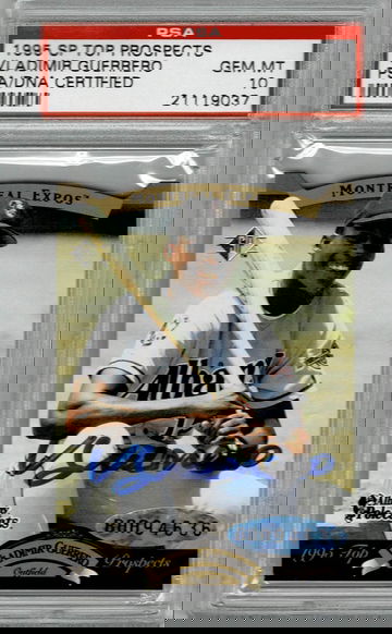 1995 UPPER DECK SP TOP PROSPECTS VLADIMIR GUERRERO PSA 10 GEM MINT AUTOGRAPH RC