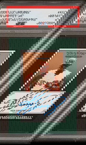 2005 Upper Deck Origins Ken Griffey Jr. Old Judge Autographs #KG PSA 8 [BL-3B.41]