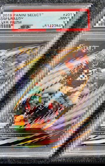 2019 Panini Select Tom Brady Field Level Silver Prizm #201 PSA 9 MINT 
