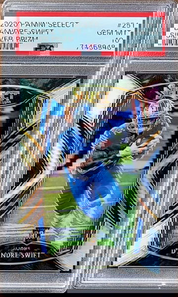 2020 D'ANDRE SWIFT Panini Select SILVER PRIZM Club Level PSA 10 Rookie #251