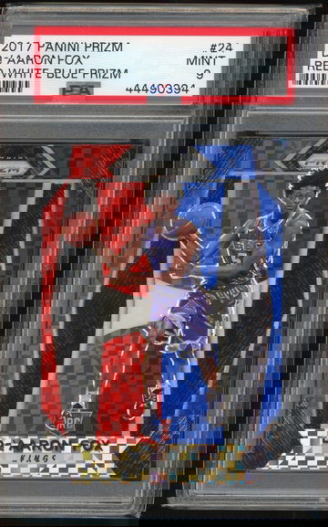 2017 Panini Prizm De'Aaron Fox Red White Blue PSA 9