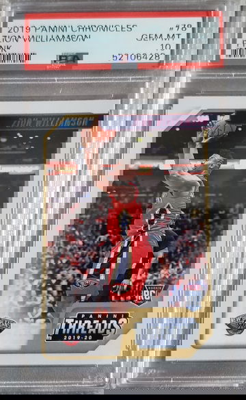 2019 Panini Chronicles Panini Threads Zion Williamson Pink PSA 10 #78