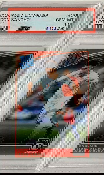 2018 Panini Donruss Jadon Sancho Optic PSA 10 Gem Mint #189
