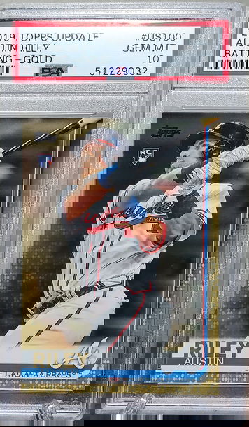 Austin Riley 2019 Topps Gold Parallel #/2019 PSA 10