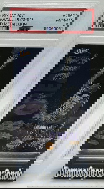 1997 Fleer Ultra Shaquille O'Neal Gold Medallion #265G Lakers PSA 8