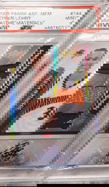 Stephen Curry 2009 Panini Absolute RC auto /499 PSA 9