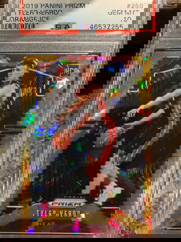 Tyler Herro psa 10 Orange ice Prizm