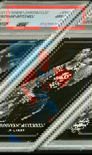 2017-18 Panini Chronicles Limited Blue #398 Donovan Mitchell 1/149 PSA 9 MINT RC