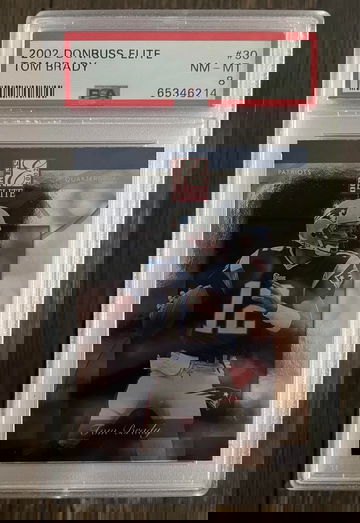 2002 Donruss Elite Brady PSA 8