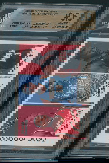  2003 -04 Fleer Tradition LEBRON JAMES / ANTHONY/ WADE #300 RC BGS 9.5 Gem Mint