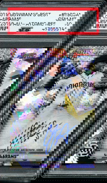 2019 Bowman's Best CJ Abrams Atomic Refractor Auto #'d /25 - PSA 10