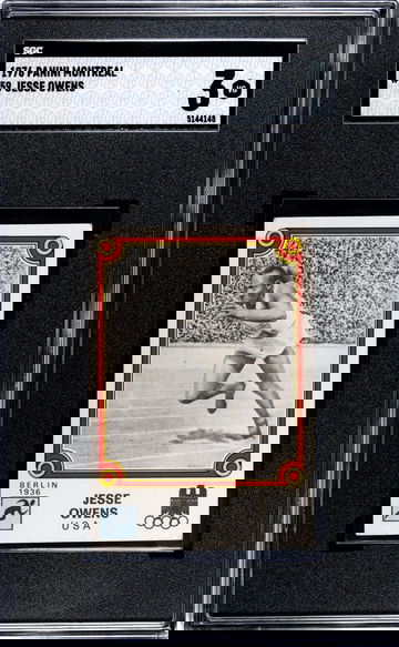 1976 Panini Montreal Sticker Jesse Owens Hall of Fame Track & Field SGC 3