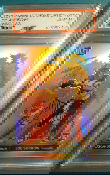 Joe Burrow 2020 panini optic Downtown holo psa 10