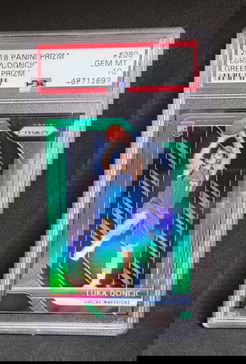 2018 Panini Prizm, Green-Luka Doncic, PSA 10