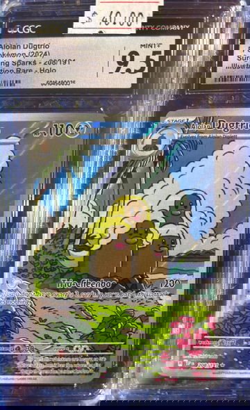 2024 Pokémon Alolan Dugtrio Surging Sparks 208/191 Alt Art CGC 9.5 Mint+