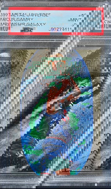 1997 Metal Universe Galaxy #6 Marcus Camby PSA 9 MINT Pop 8, 6 Higher