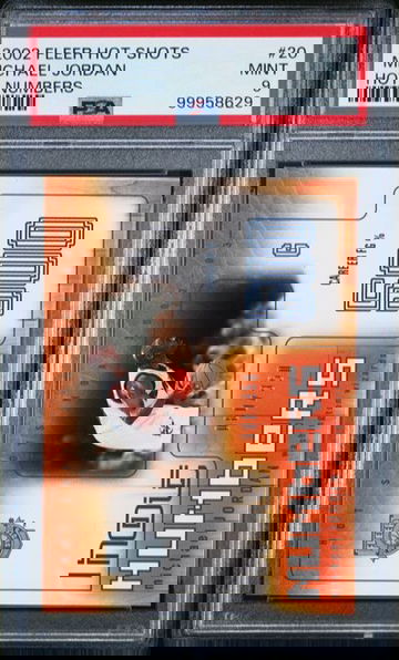 2002 Fleer Hot Shots Michael Jordan Hot Numbers /350 PSA 9